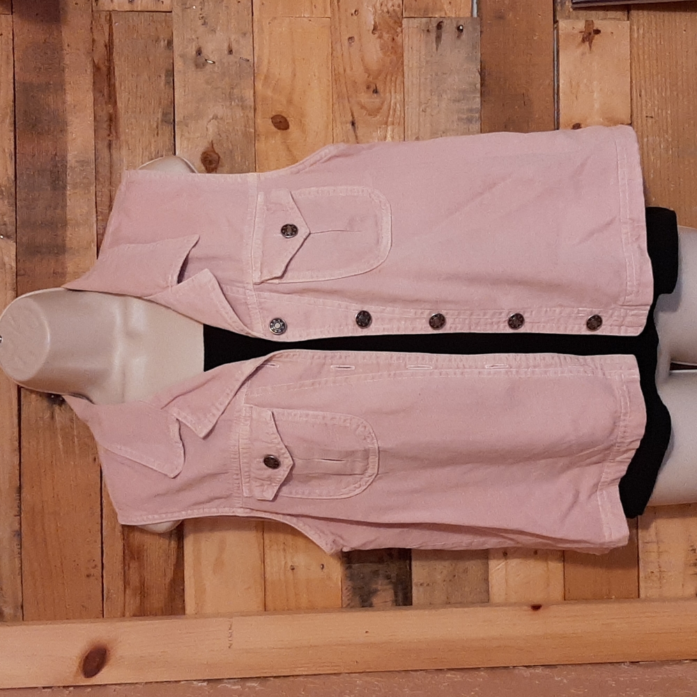 Nadia pink denim vest Size M